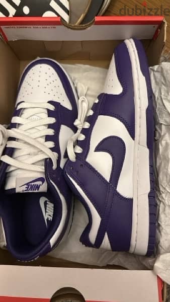 Court purple dunks size 42 unworn