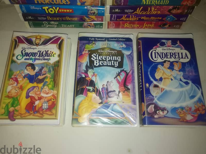 Collection of classic Disney movies on VHS tapes 2