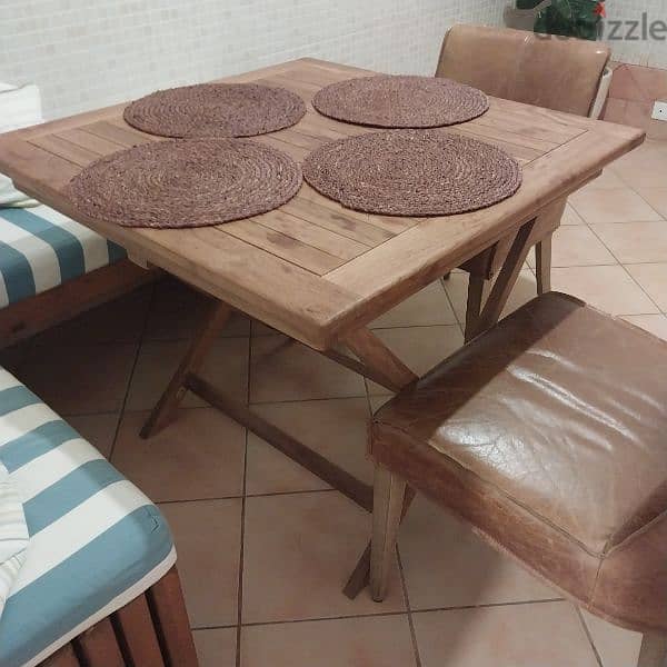 outdoor garden table teak wood 3