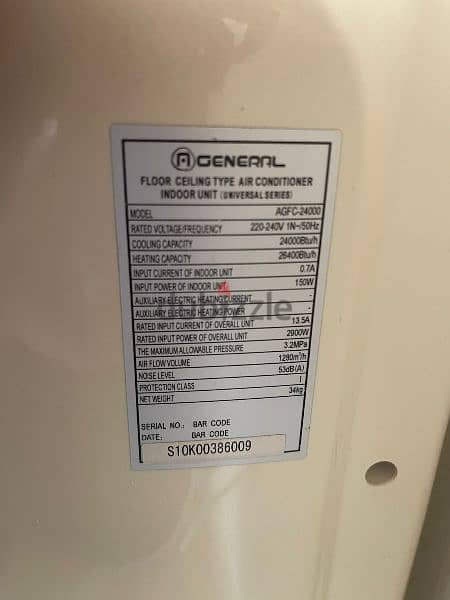 O General Floor Air Conditioning - 24000 Btu 3