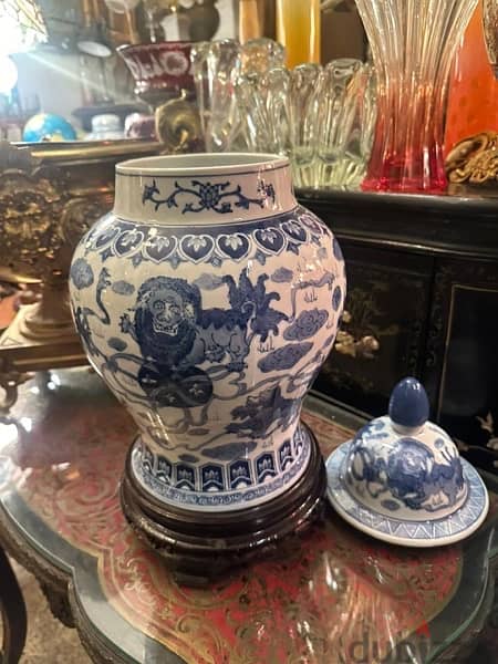 Chinese dragon vase porcelaineفانز صيني انتيك رائع الجمال 1