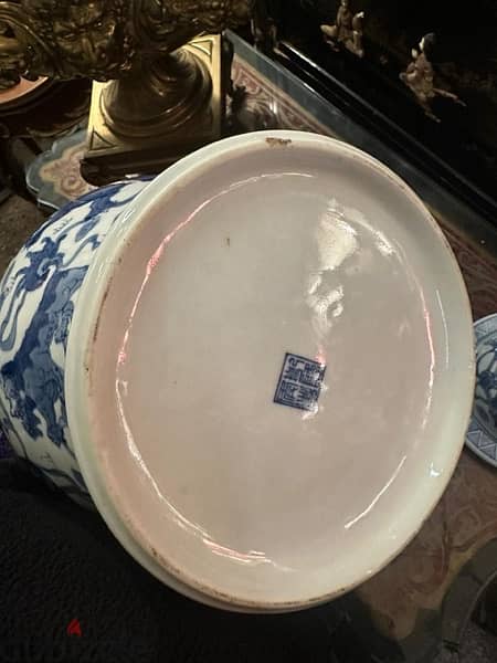 Chinese dragon vase porcelaineفانز صيني انتيك رائع الجمال 4