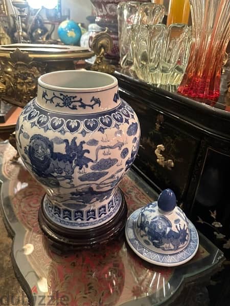Chinese dragon vase porcelaineفانز صيني انتيك رائع الجمال 5