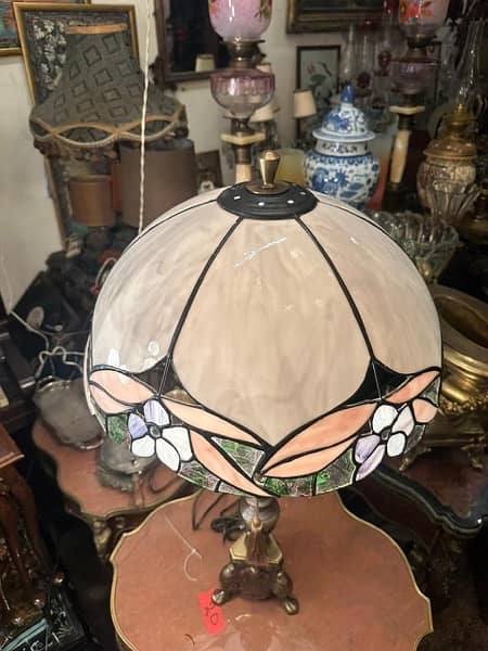 Tiffany&bronze lamp antiqueلمبادير تفاني قاعدة برونز انتيك 4