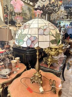 Tiffany lampلمبادير برونز حجم كبير طربوش تيفاني القديم الأصلي