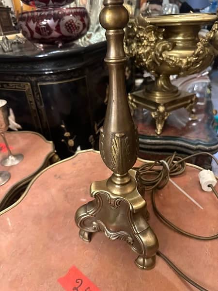 Tiffany lampلمبادير برونز حجم كبير طربوش تيفاني القديم الأصلي 3