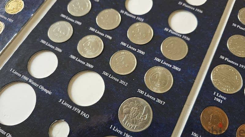 Lebanon coin album collection 1924-2018 9