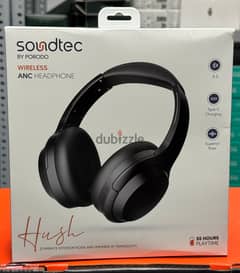 Porodo soundtec hush wireless anc headphone Black 0
