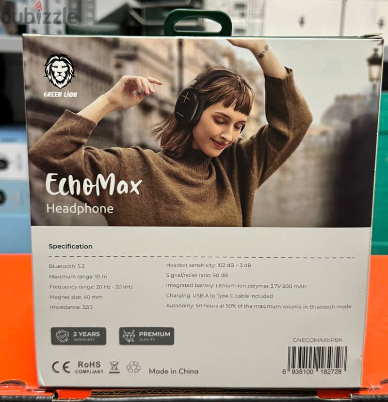 Green lion Echo Max headphone black 1