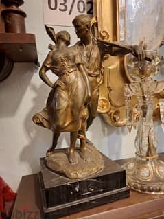 تمثال رائع جدا برونز فرنساوي انتيك نحت يد مميز مع قاعدة رخام stutes