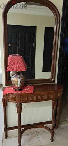 Excellent Console Entree Solid Wookd with Big Mirror