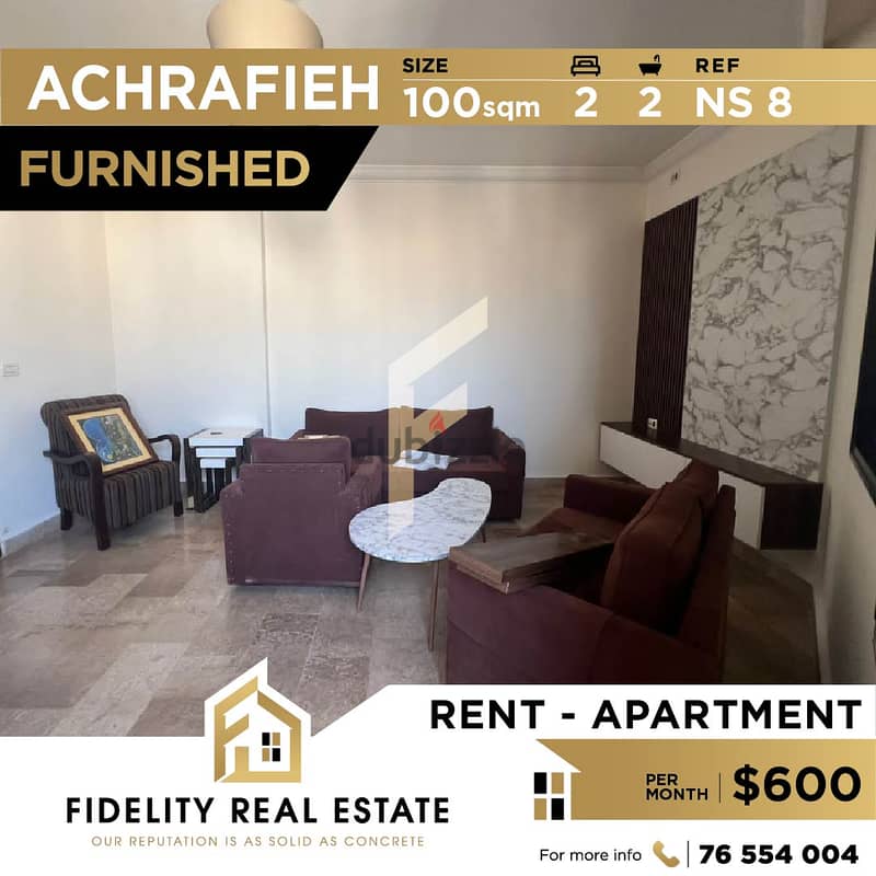 Apartment for rent in Achrafieh NS8 0