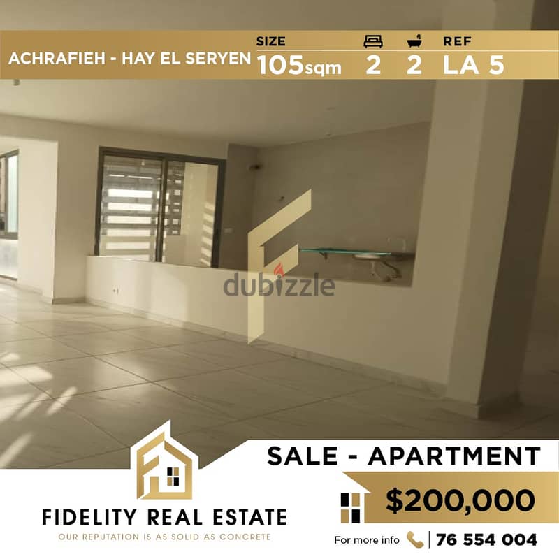 Apartment for sale in Achrafieh LA5 0