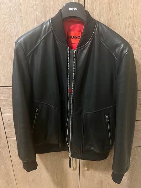 Hugo Boss - Black Leather Jacket - Clothing for Men - 115843346
