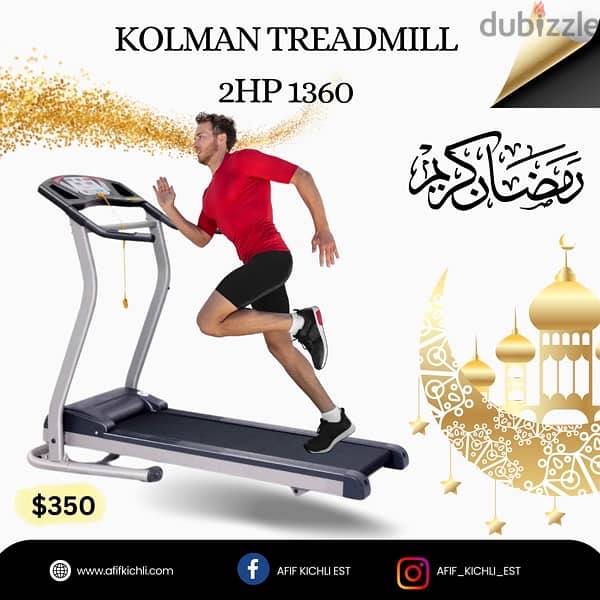 Kolman Treadmills 2HP New 0