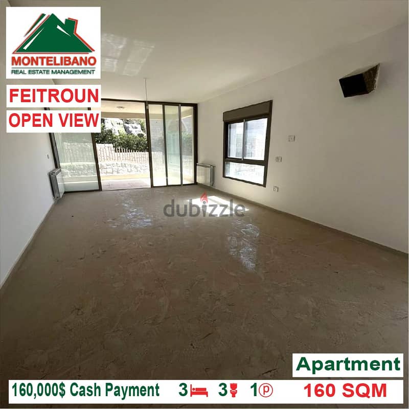 160,000$ Cash Payment!! Apartment for sale in Feitroun!! 0