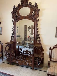 Antique furniture mirror