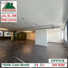 1500$!! Prime Location Office for rent located in Jal El Dib 0