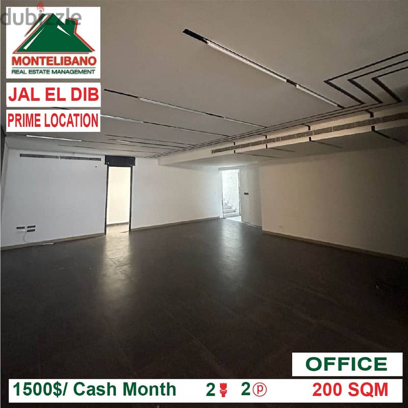 1500$!! Prime Location Office for rent located in Jal El Dib 1