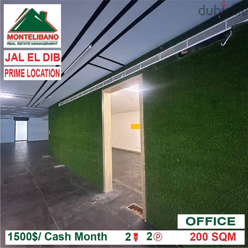 1500$!! Prime Location Office for rent located in Jal El Dib 2