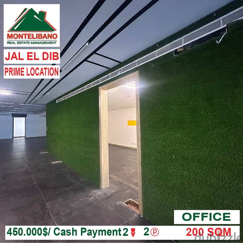 450000$!! Prime Location Office for sale located in Jal El Dib 2
