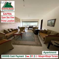 200000$!! Open Sea View Apartment for sale located in Safra
