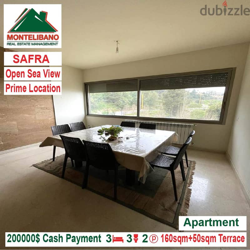 200000$!! Open Sea View Apartment for sale located in Safra 1