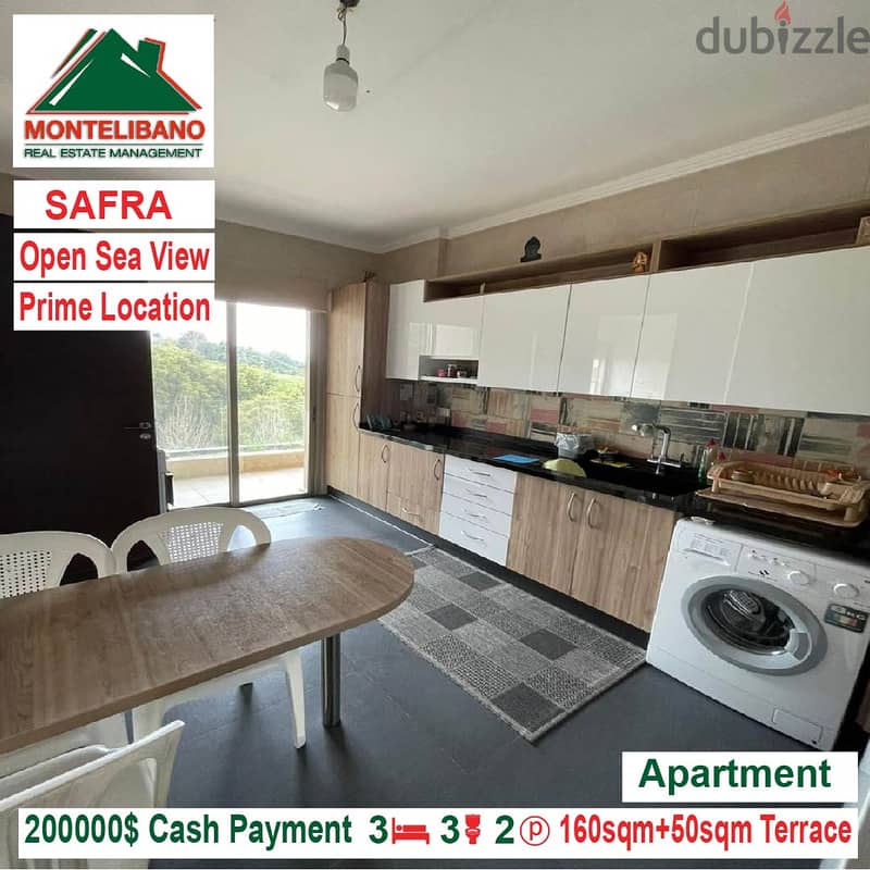 200000$!! Open Sea View Apartment for sale located in Safra 4