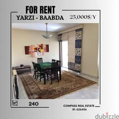 Fully Furnished Apartment for Rent in Yarzi - Baabda 0