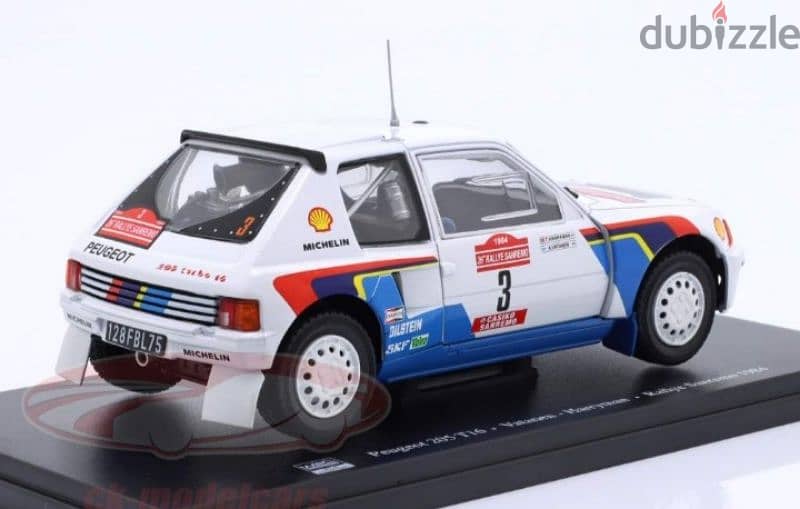 Peugeot 205 T16 (Rally Sanremo 1984) diecast car model 1:24. . 3