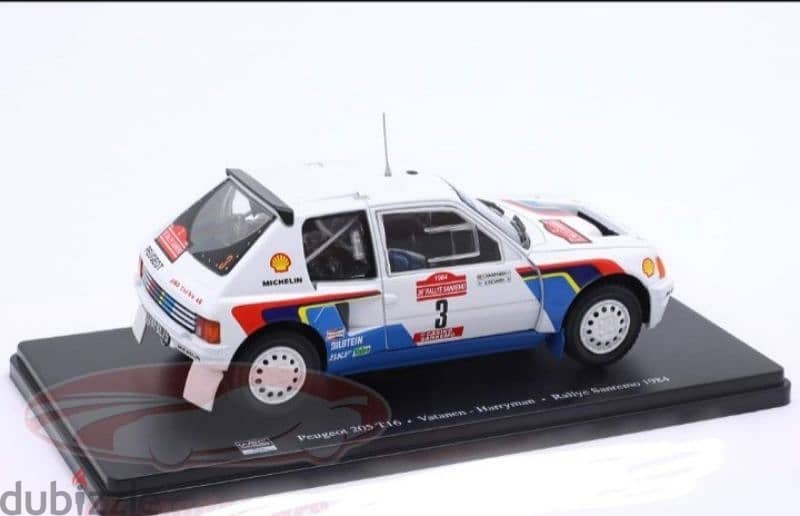 Peugeot 205 T16 (Rally Sanremo 1984) diecast car model 1:24. . 4