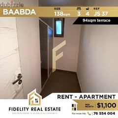 Apartment for rent in Baabda JS37