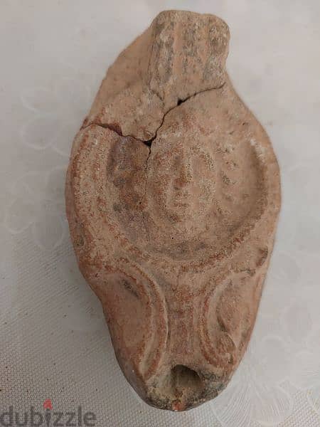 Ancient Greek Oil Lamp partially broken around 2000 years 0