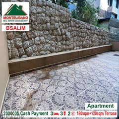 200000$!! Apartment for sale located in Bsalim