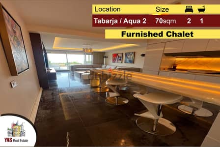 Tabarja / Aqua 70m2 | Terrace | Furnished | Sea View | Aqua 2 | AC