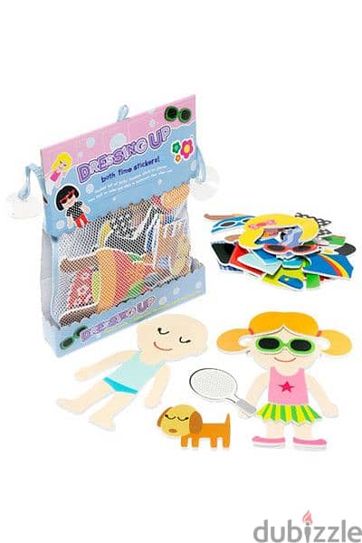 german store bath time stickers dressing up