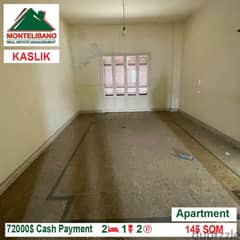 72000$!! Prime L:ocation Apartment for sale located in Kaslik