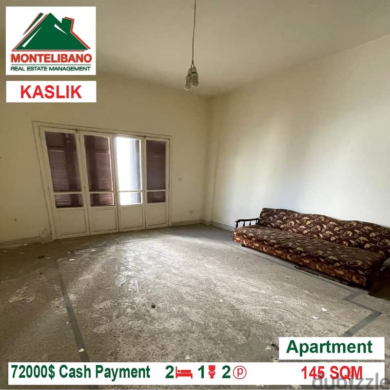 72000$!! Prime L:ocation Apartment for sale located in Kaslik 1