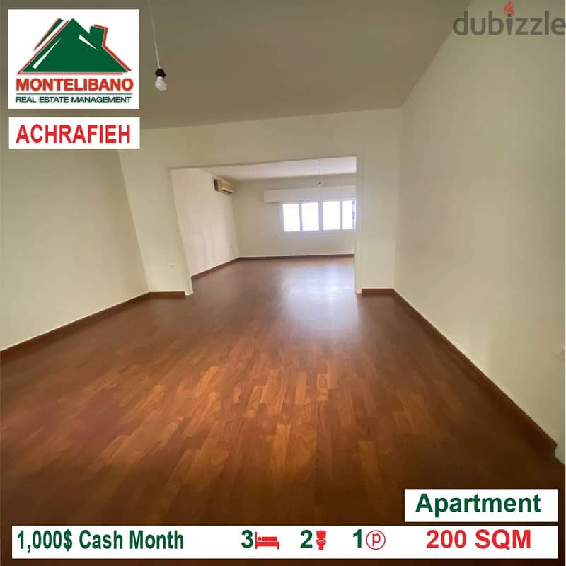 1000$!! Apartment for rent located in Achrafieh 1