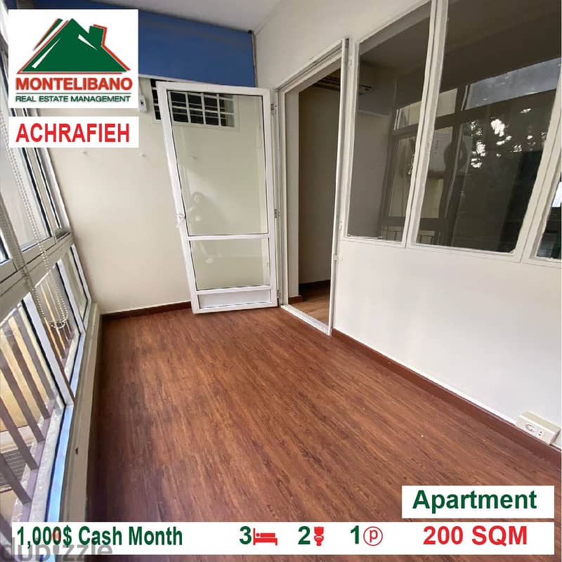 1000$!! Apartment for rent located in Achrafieh 2