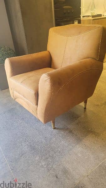 nubuck real  italian leather chairs 4