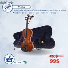 Violin with its all accessories