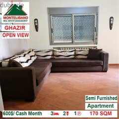 600$/Cash Month!! Apartment for rent in Ghazir!! 0
