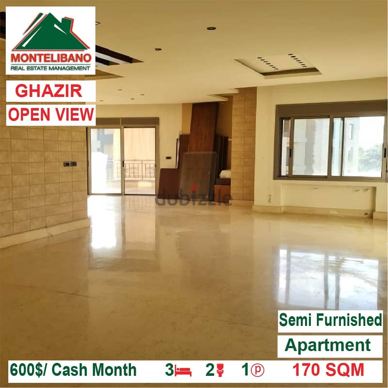 600$/Cash Month!! Apartment for rent in Ghazir!! 1