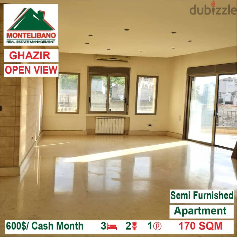 600$/Cash Month!! Apartment for rent in Ghazir!! 2