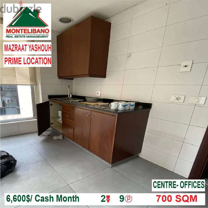 6,600$/Cash Month!! Centre Offices for rent in Mazraat Yashouh!! 1