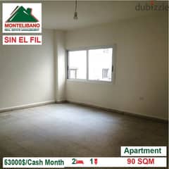 53000$ Cash Payment!! Apartment for sale in Sin El Fil!!