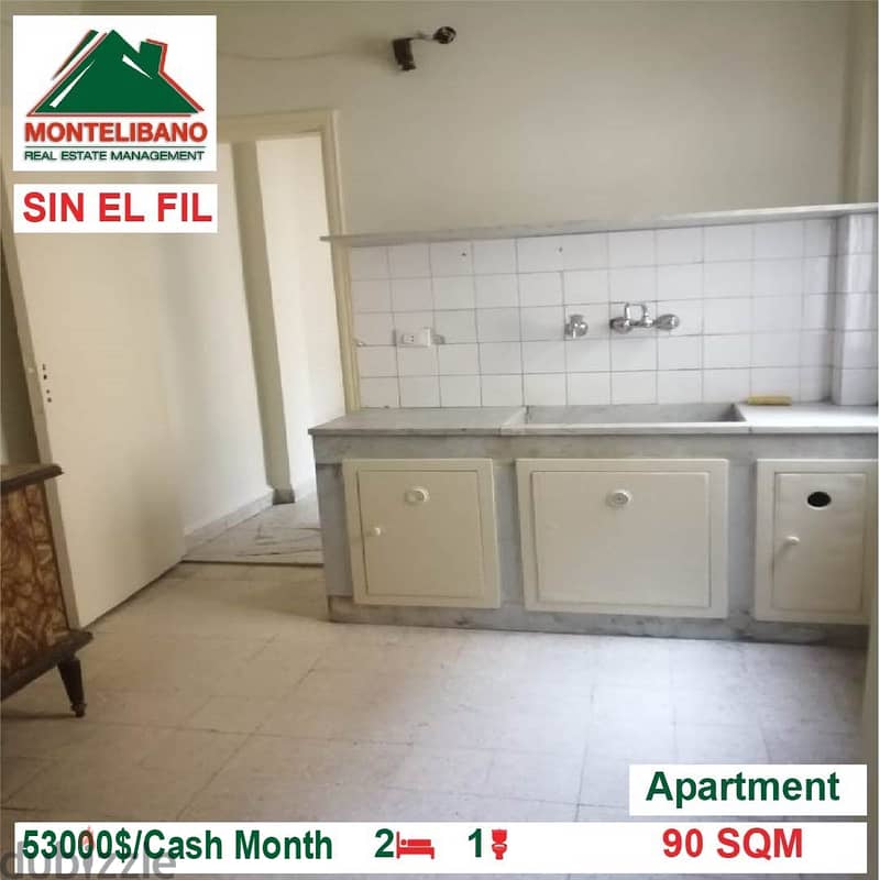 53000$ Cash Payment!! Apartment for sale in Sin El Fil!! 2