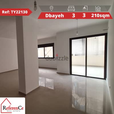 Apartment with 2 Terrace for Sale in Dbaye  شقّة مع إثنان تراس للبيع ف