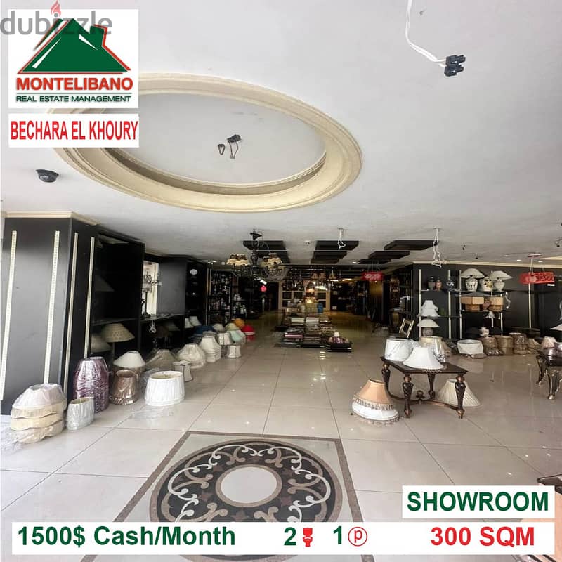 1500$!! Showroom for rent located in Bechara El Khoury 2